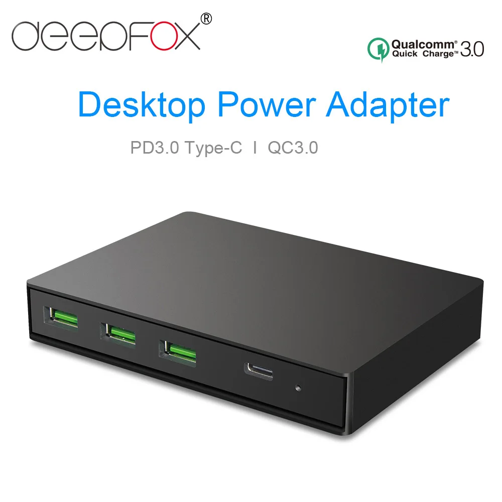 Быстрое зарядное устройство с 3 портами USB 1 адаптер питания PD3.0 Type-C и QC3.0 для Macbook
