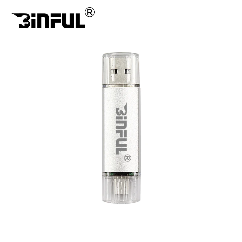 Silver Новейший флеш-накопитель OTG USB 4 ГБ 8 ГБ 16 ГБ 32 ГБ флеш-накопитель usb-накопитель внешний накопитель usb Поддержка USB смартфон мобильный - Цвет: Silver