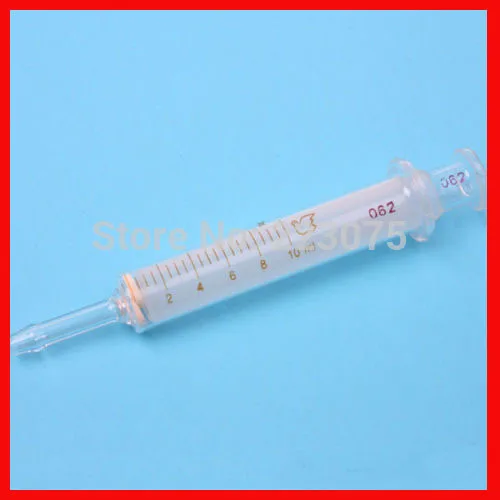 

Hot New 10ml Glass Sampler Syringe Large Diameter Injector 2pcs/lot