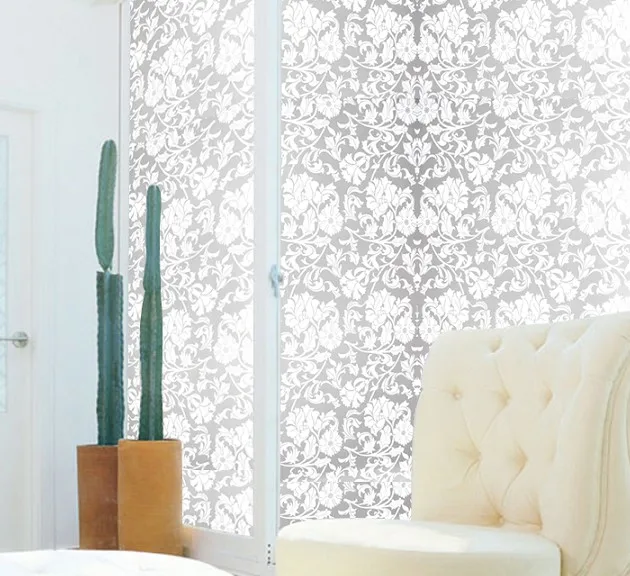 Оконная пленка наклейки на стекло 8515 цветов самоклеющиеся декоративные матовые