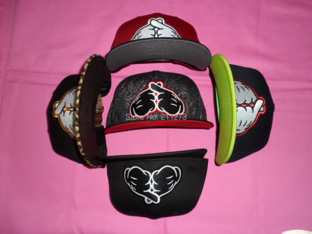 Оптовая продажа Кепка snapback oem вышивка бесплатная доставка Черная Корона зеленые