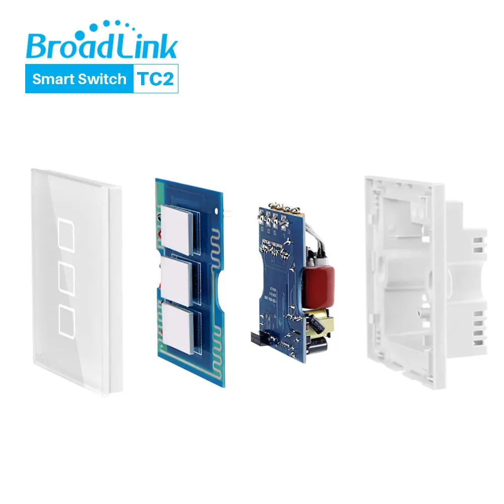 Broadlink TC2 ЕС светильник WiFi беспроводной смарт-коммутатор, Broadlink RM Mini 3, Broadlink RM Pro+, через приложение управления со смартфона