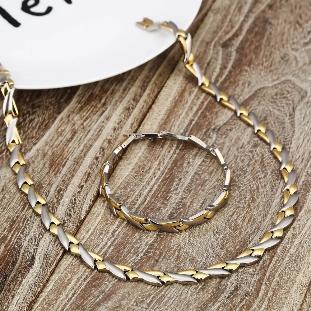 Комплект из колье и браслета нержавеющей стали|necklace bracelet|necklace setwholesale set |