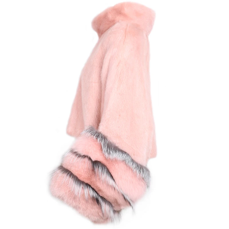 ladies mink fur jacket women real mink fur shawl natural fur coat