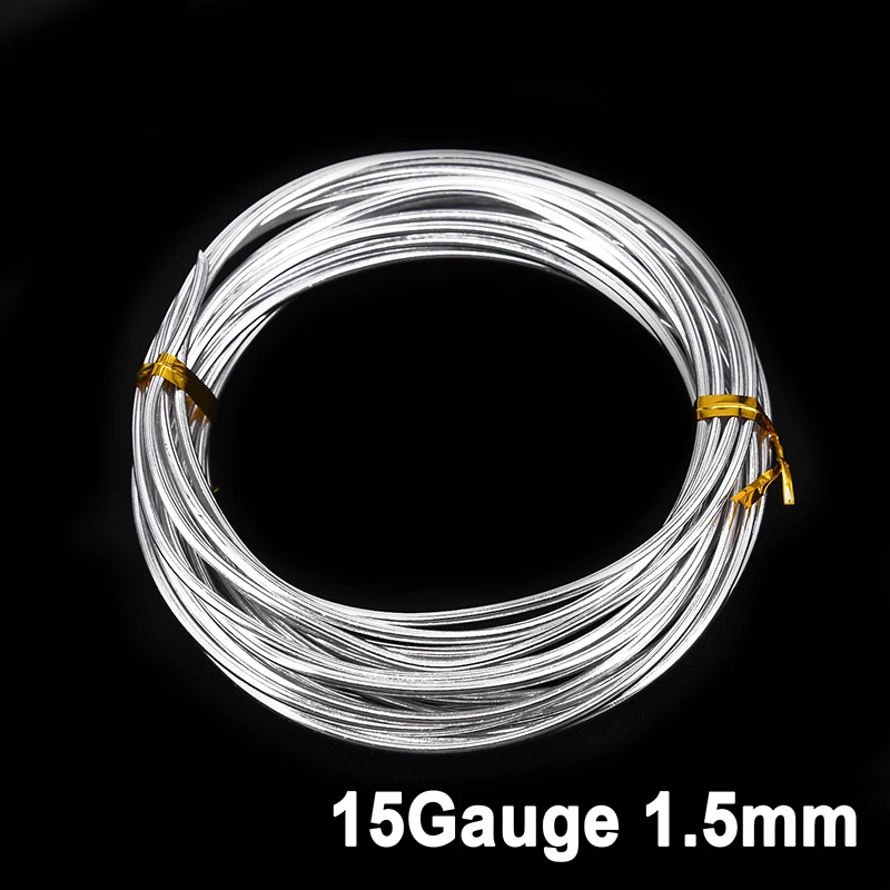 

1mm/1.5mm/2mm/2.5mm/3mm Anodized Aluminum Wire soft DIY jewelry craft versatile painted aluminium metal wire Silver