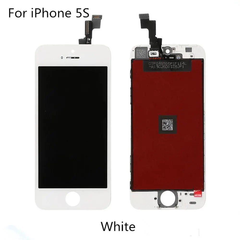 Дисплей для iPhone 5S, SE 6 6S 7 4S lcd кодирующий преобразователь сенсорного экрана в сборе Замена без битых пикселей без пыли теплый белый задний светильник