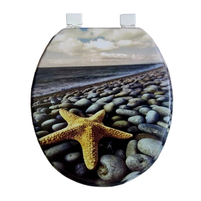 starfish Набор покрытий для унитаза из губки, модное 1" сиденье для унитаза, крышка для унитаза с рисунком, мягкое сиденье для унитаза, теплое, высокое качество - Цвет: starfish