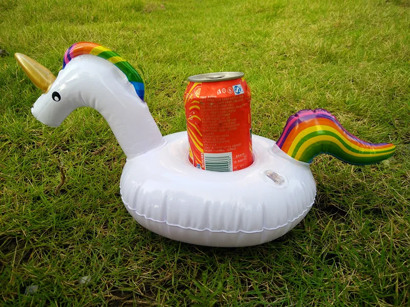 

HOT!1pc Cartoon swimming party resort Inflatable Water Floating Coke Cup Holder Stand Station Pool Bath Toy Drink coasters