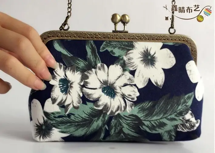 Незавершенный 30*17*7 см DIY металлический поцелуй застежка клатч Сумки с цепочкой