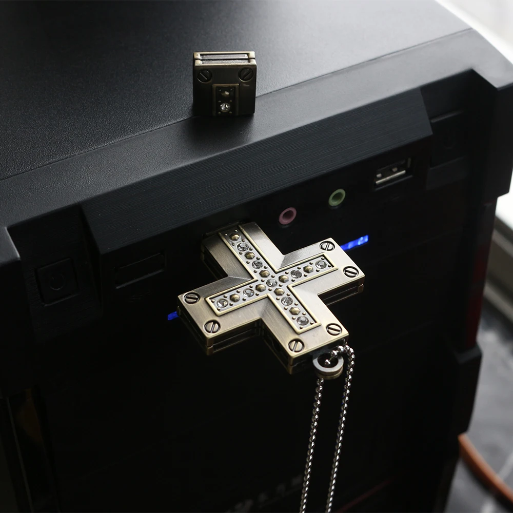 100% натуральная 3.0 USB флэш-ручка диск ожерелье крест раза хранения 8 ГБ 16 32 64 памяти |