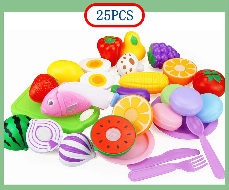 12-31 шт., нарезные фрукты, овощи, еда, ролевые игры, дом, игрушка, детская кухня, Kawaii, развивающие игрушки, подарок для девочек, детей