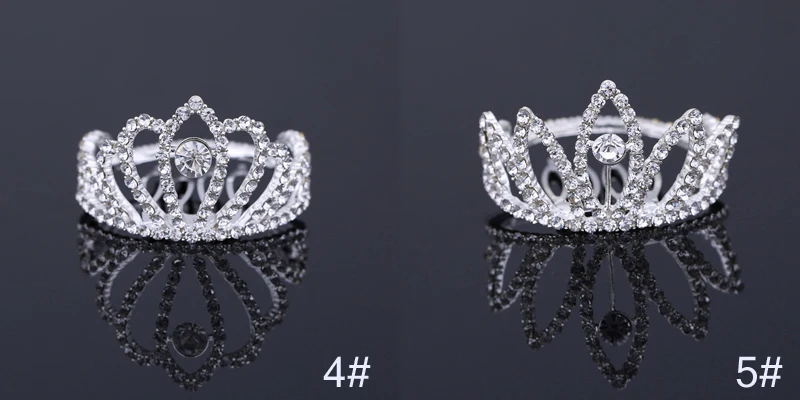 TDQUEEN диадемы и короны для маленьких девочек Полный Круглый Стразы Вечерние держатель для волос ювелирные изделия Модные свадебные гребень для волос аксессуары