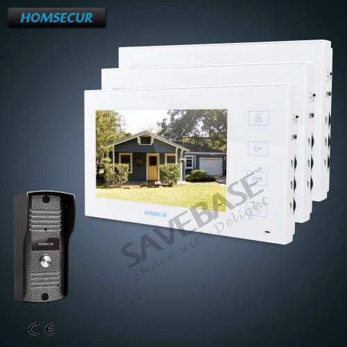 HOMSECUR 7&quot Wired Hands-free Video&ampAudio Smart Doorbell with White Monitor 1C3M | Безопасность и защита