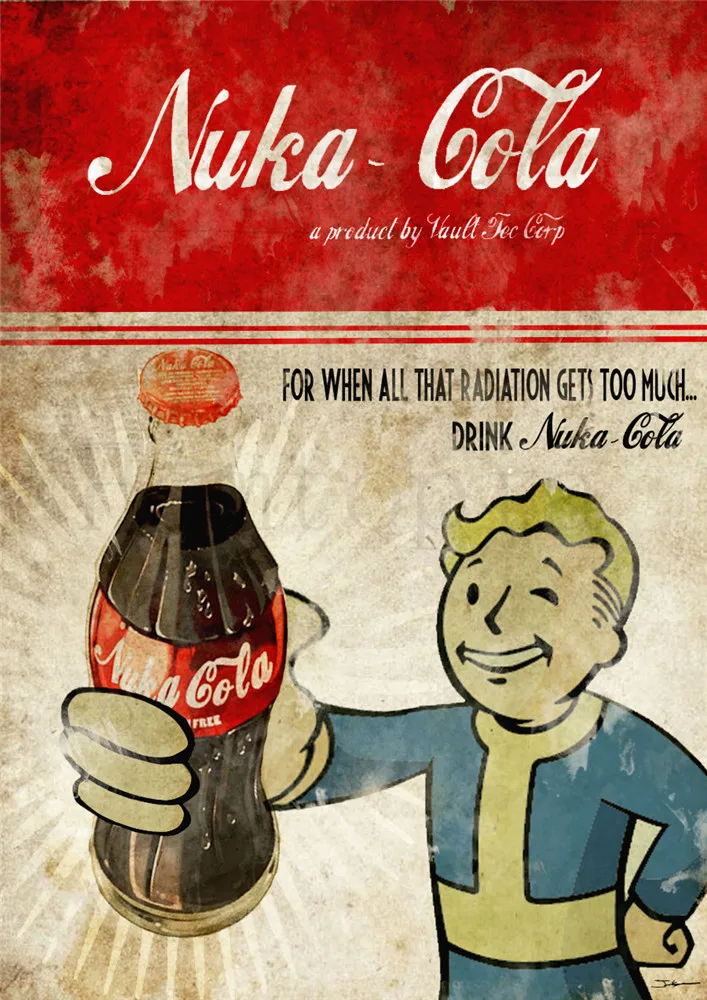 Fallout 4 игры постеры высокое качество наклейки на стену белая бумага с покрытием принты украшение дома искусство бренд - Цвет: Армейский зеленый