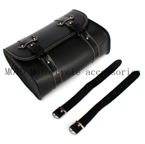 

Motorcycle Saddlebag PU Leather Bag Sissy Bar Bags Storage Tool Pouch For Harley Honda Shadow