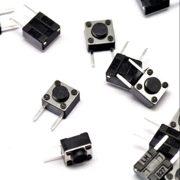 500Pcs 6*6*6mm SMD Tact light touch switch 2 pin side button Micro 6*6*6H | Switches