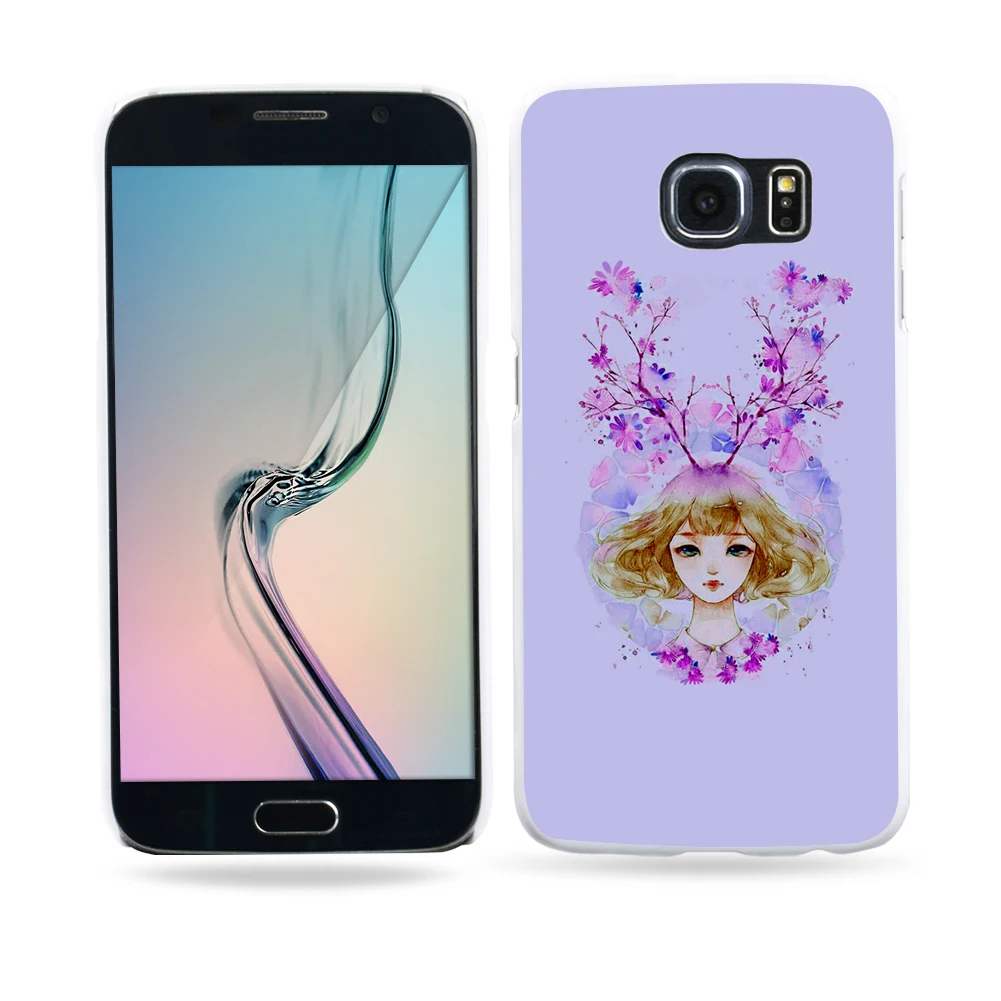 Antler Girl Pattern Protective Case Cover for Samsung Galaxy Note 4 5 S7 S8 | Мобильные телефоны и аксессуары