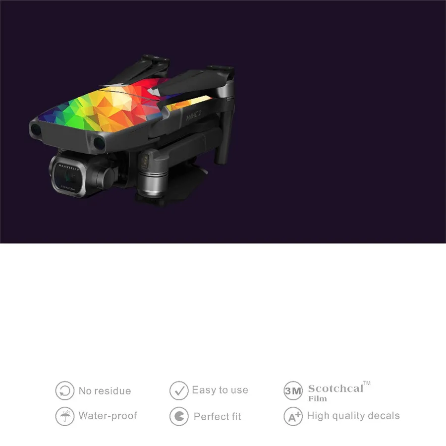 Водонепроницаемый ПВХ наклейки Наклейка кожного покрова обертывание для DJI MAVIC 2 Pro Zoom Drone Body Arm пульт дистанционного управления запасные части
