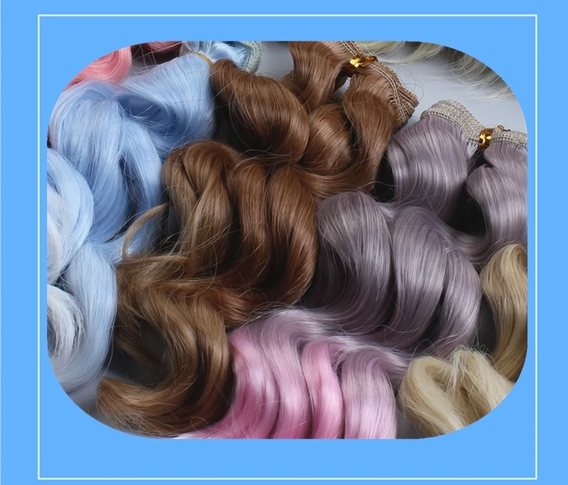 Модные BJD Кукла женские аксессуары для волос куклы 15*100 см парик для куклы-ребенка вьющиеся с высоким уровнем Температура синтетическое волокно, подарки для детей