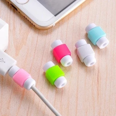Однотонный USB кабель для передачи данных 20 шт./лот защитный iPhone 5s 6 6s 7 7Plus 8
