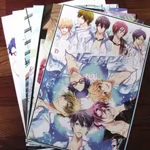 Аниме бесплатно! Фигурки аниме-постеры на стену Iwatobi Swim Club Haruka Nanase Тачибана Макото Рин