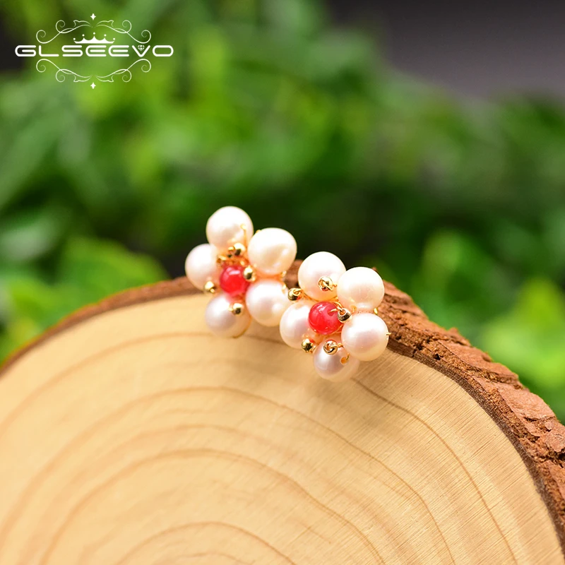 Женские серьги гвоздики с пресноводным жемчугом|Серьги-гвоздики| |