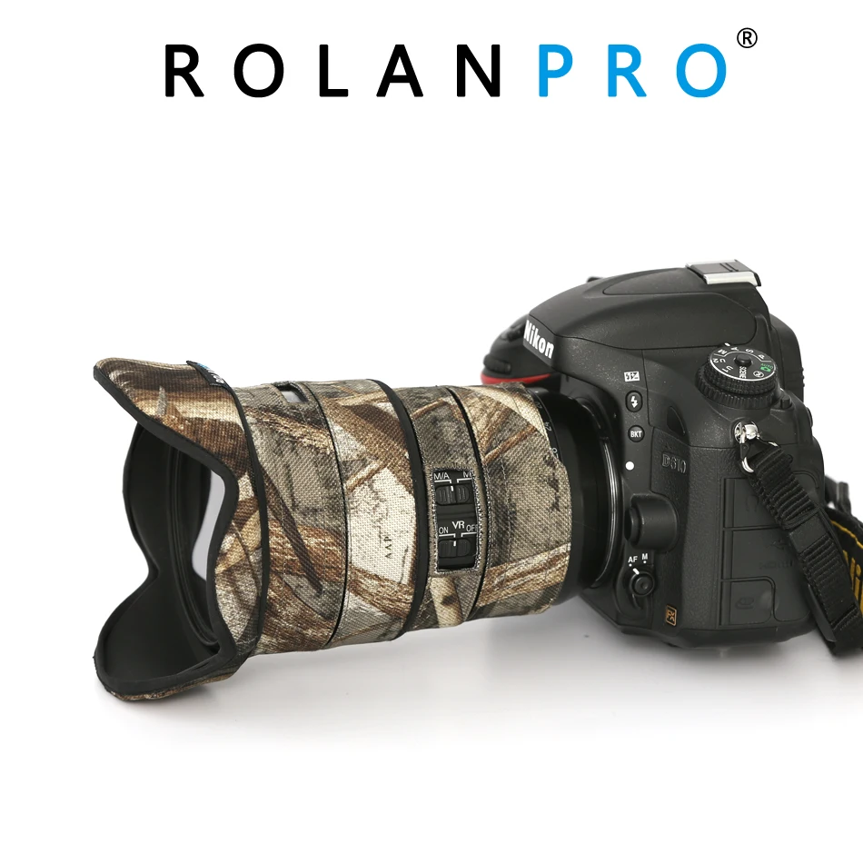 Линзы rolanpro камуфляжное пальто дождевик для Nikon AFS 16 35 мм F/4G ED VR защитный рукав