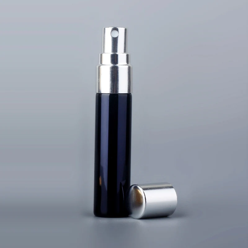 BLACK SILVER 20 шт./лот 5 мл УФ покрытие серебро стекло флакон духов Заправляемый спрей портативный мини-проба парфюмерный флакон с распылителем - Цвет: BLACK SILVER