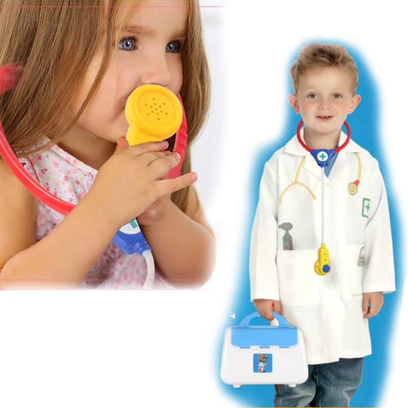 

Children toy doctor set Stethoscope, injection, medical device, hand-held box, children's house, small doctor toy