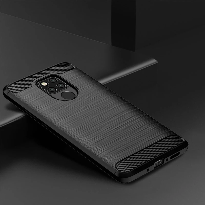 Чехол для Huawei Mate 20 X мягкий силиконовый матовый чехол из углеродного волокна Pro