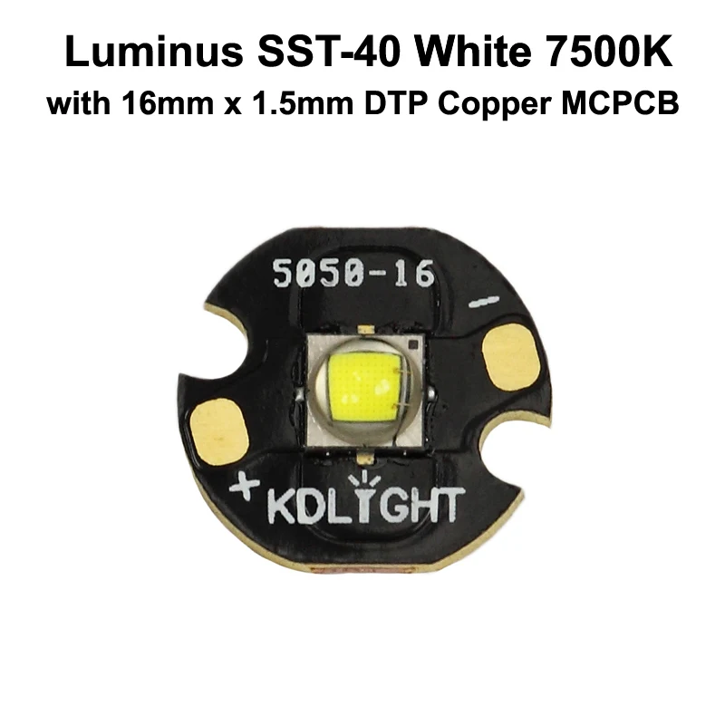 Luminus SST 40 N4 AD белый 7500K светодиодный излучатель с 16 мм/20 мм DTP медь MCPCB|Подвесные