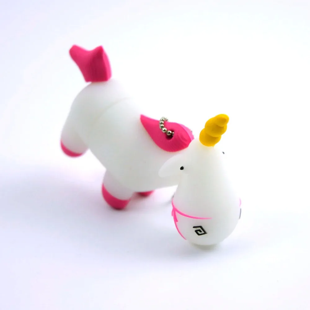 Мини Единорог флешки 128 ГБ накопитель 64 Мультфильм мило лошадь USB Flash Drive 32 16 8 memoria