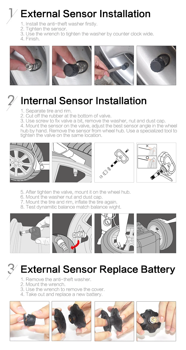 Универсальная автомобильная система контроля давления в шинах TPMS, 4 внутренних датчика, прикуриватель, сигнализация давления в шинах
