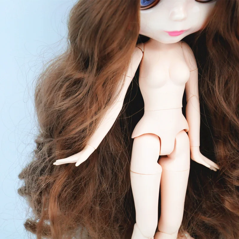 Новая кукла Blyth коричневые длинные волосы большая грудь шарниры Обнаженная