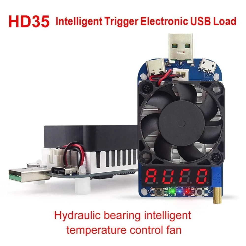 USB 3 0 Вольтметр Амперметр измеритель напряжения тока с 25 Вт 35 нагрузка LD25 HD35