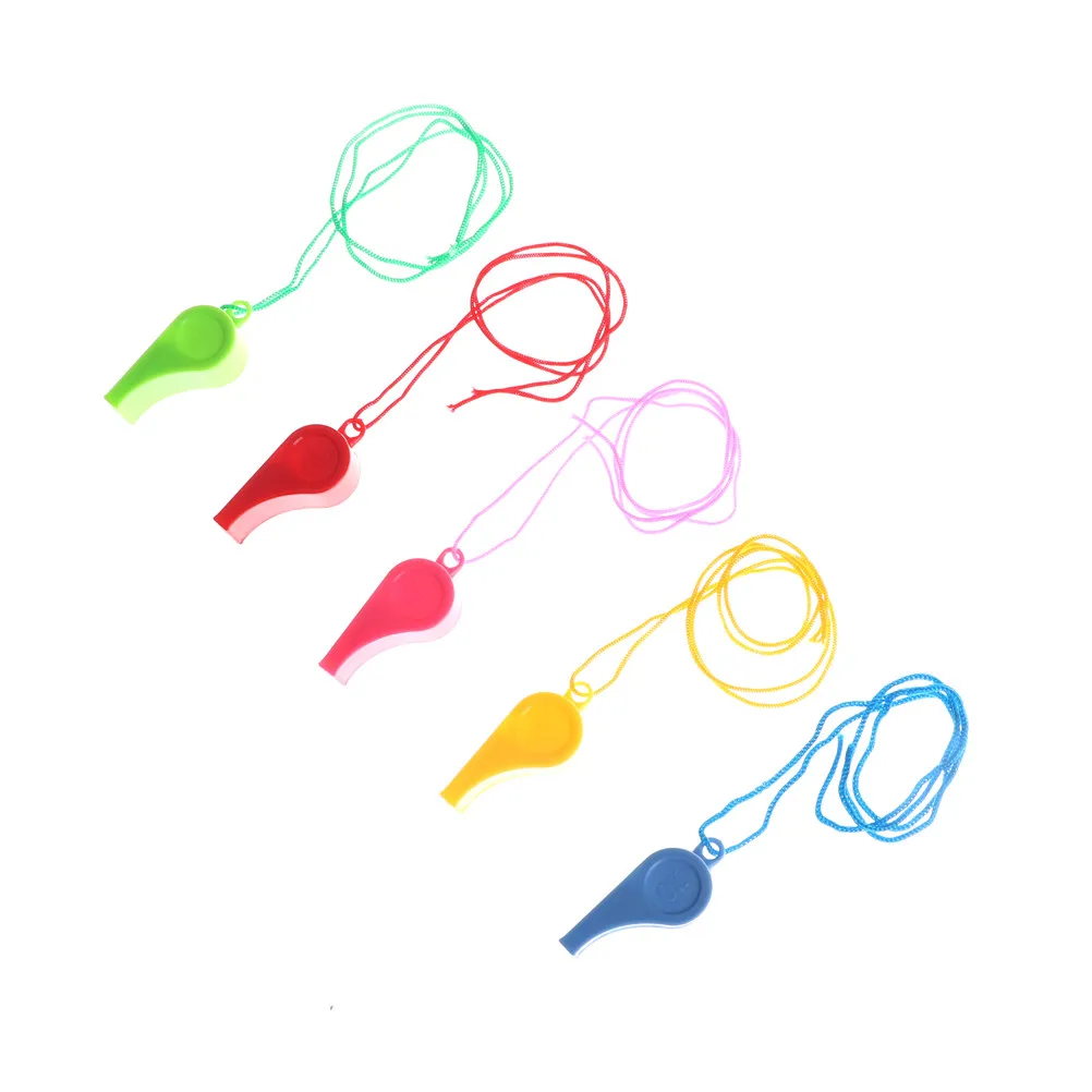 Lote de 5 unids/lote de repostaje de pl&aacute;stico para ni&ntilde;os, juguete con silbato de pl&aacute;stico para repostaje, con cord&oacute;n, Unisex-1