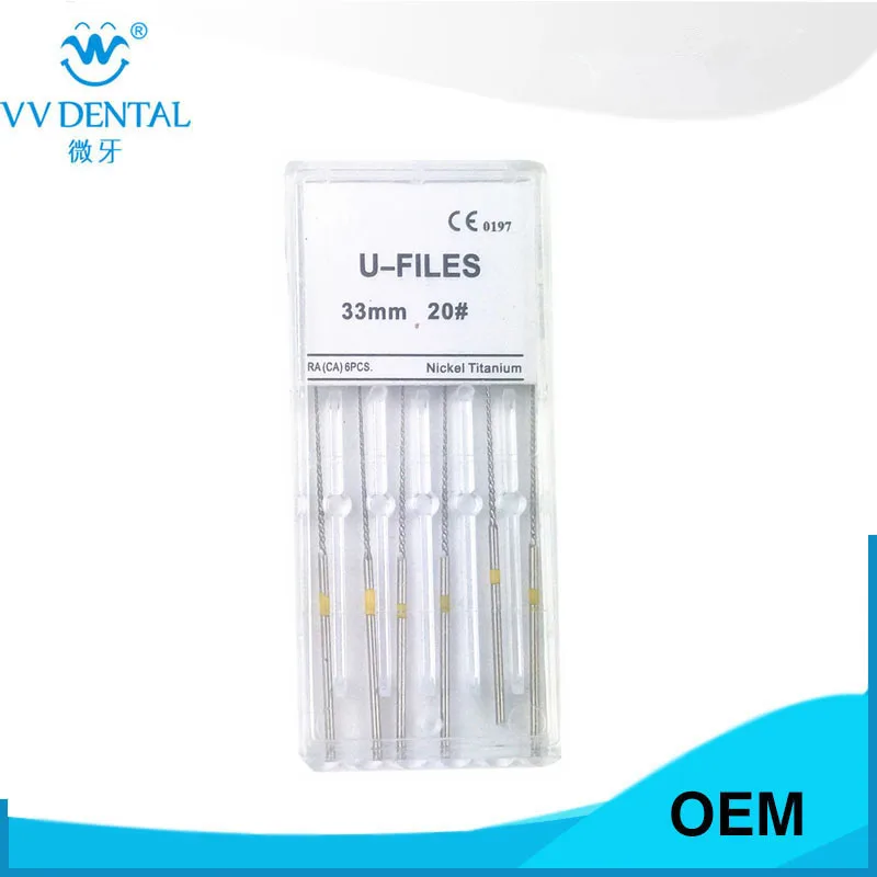 Dental endo endodontic U-FILE root canal file 20# for root canal washing for ems woodpecker satelec endo tip 2018 new arrival dental root canal irrigator flusher root canal washing machine with rinse head