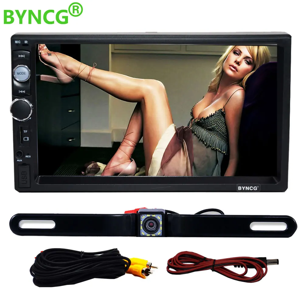 BYNCG 2 din Автомобильный Радио 7 &quotHD плеер MP5 сенсорный экран цифровой дисплей Bluetooth