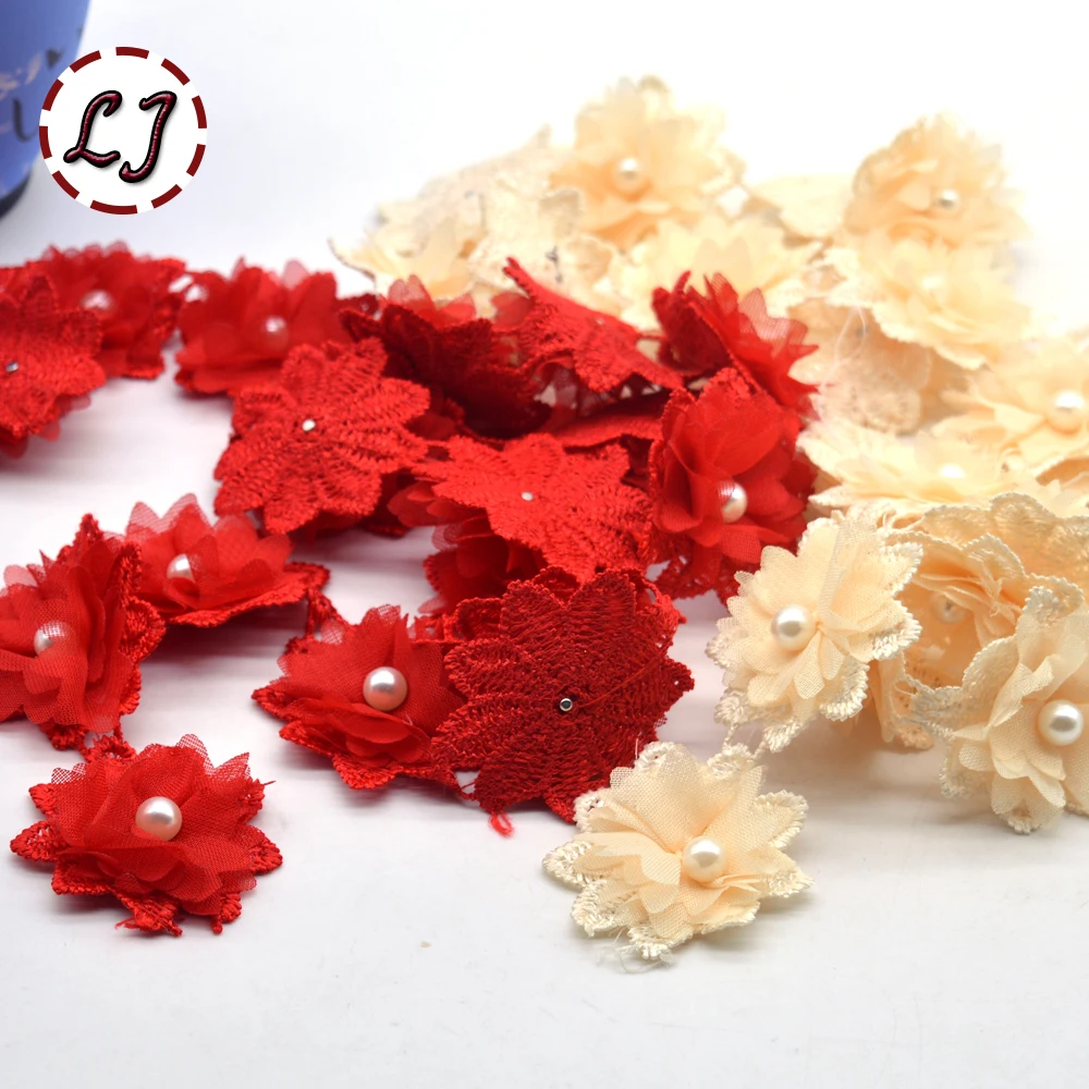 Новая мода 1 ярд/партия плетеная жемчужная цветная Цветочная вышитая кружевная