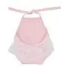Pink Высококачественный детский кружевной комбинезон с открытой спиной и лямкой на шее для новорожденных; реквизит для фотосессии; одежда принцессы для девочек - Цвет: Pink