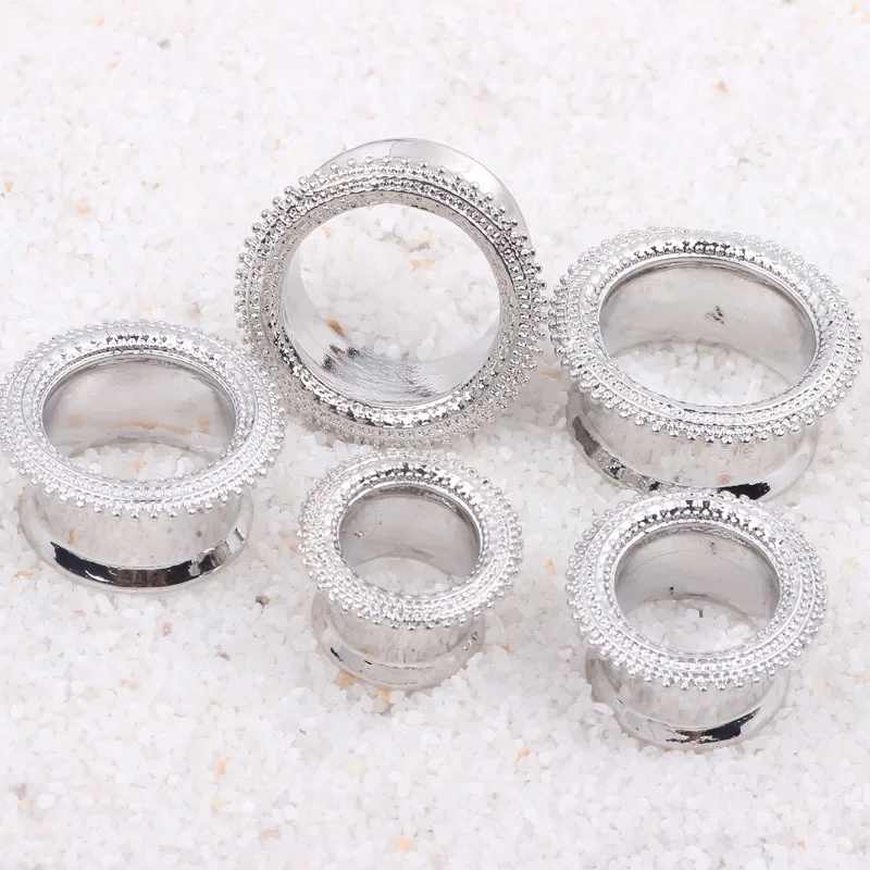 6-16 мм Новый дизайн dotwork Золото нержавеющей стали диаметры для ушей плоти