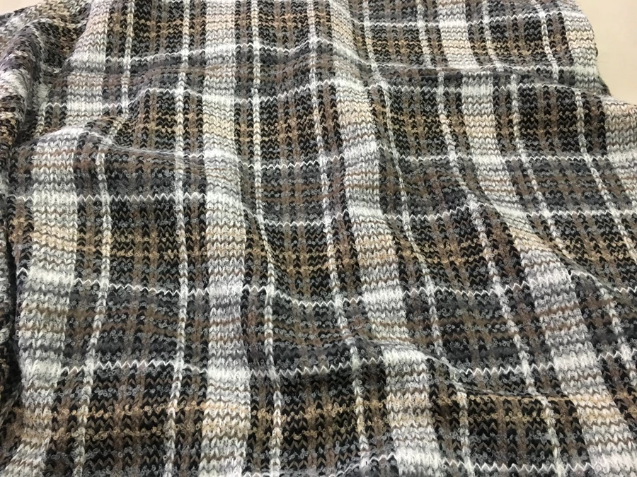 free ship tweed fabric beige color 50% wool brown and camel weaved 59&quot wide by meter | Дом и сад
