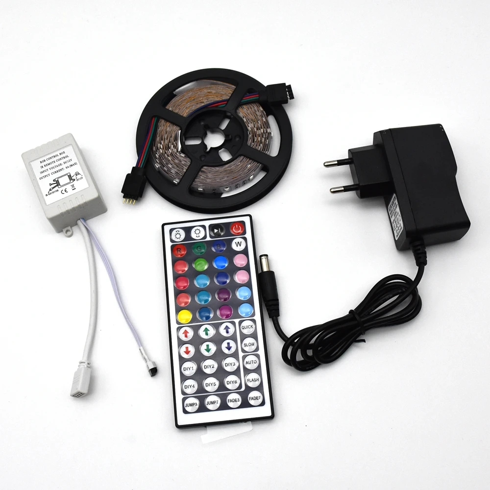 5 м RGB Светодиодная лента 2835 SMD водонепроницаемая светодиодная Гибкая с ИК пультом