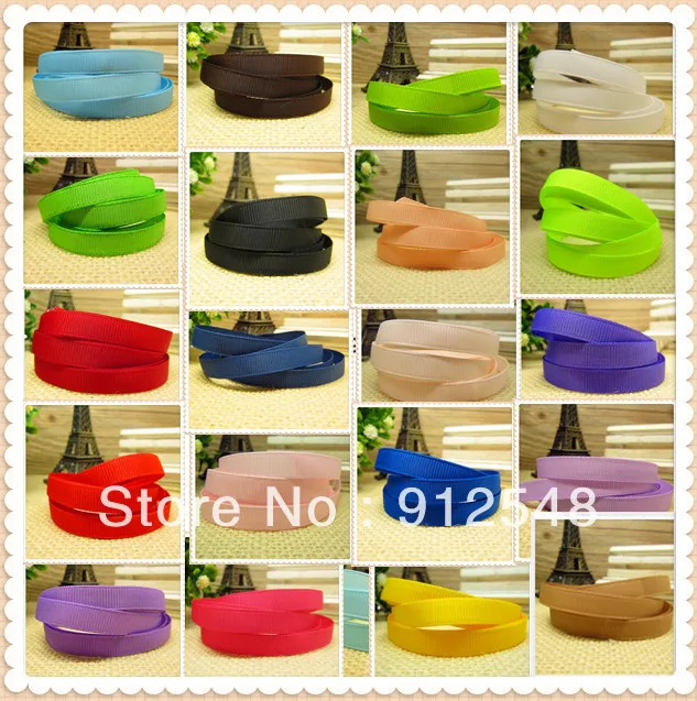

3/8"(9mm) Solid Color Grosgrain Ribbon Packing 21yards mix color bow celebration decoration DIY Materials Tape,DXCS66
