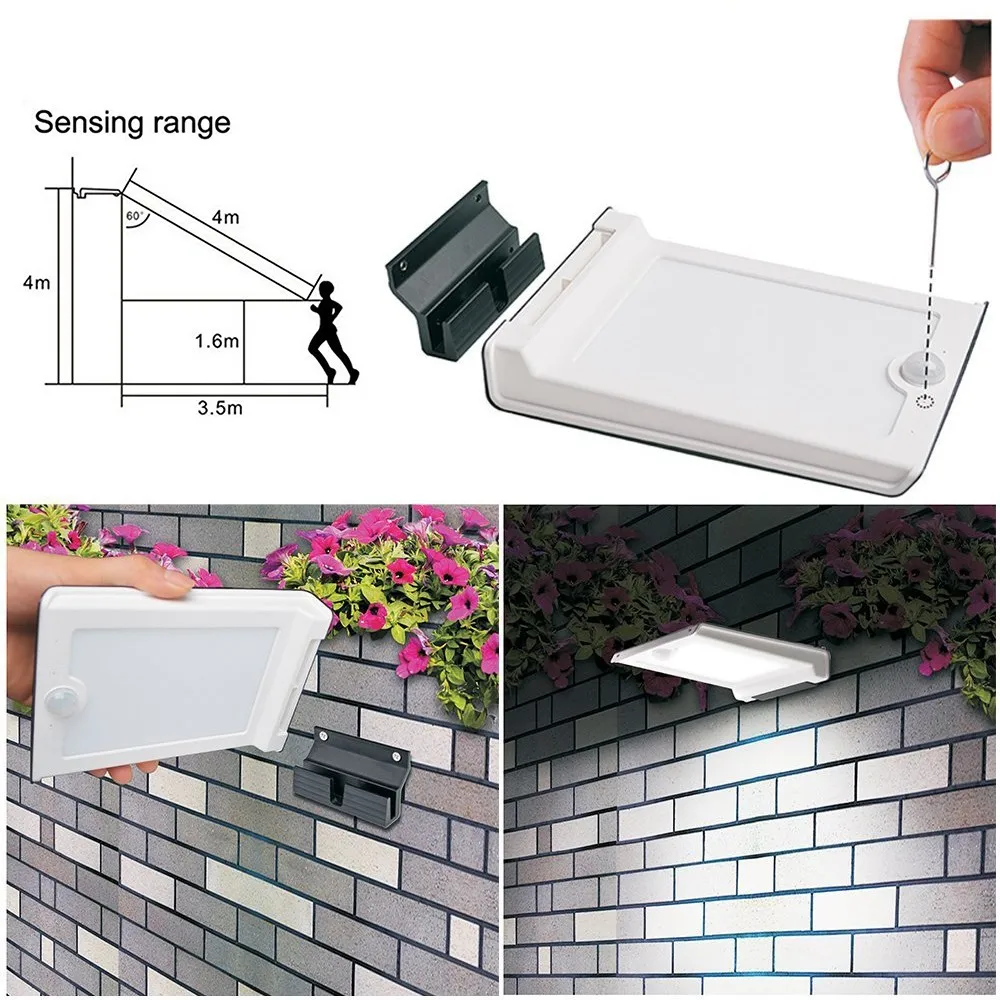 46 светодиодов светодиодный солнечный свет Водонепроницаемый IP65 датчик света