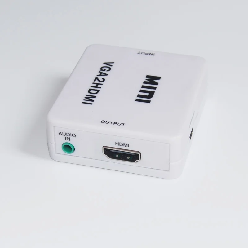 Мини HD 1080P Аудио VGA к HDMI совместимый HDTV видео преобразователь адаптер с