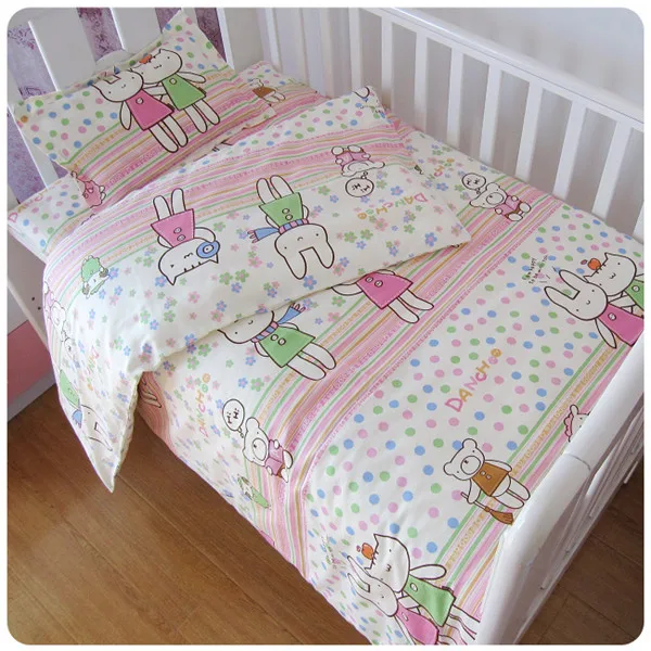 Скидка! Комплект постельного белья для детской кроватки из 3 предметов включая