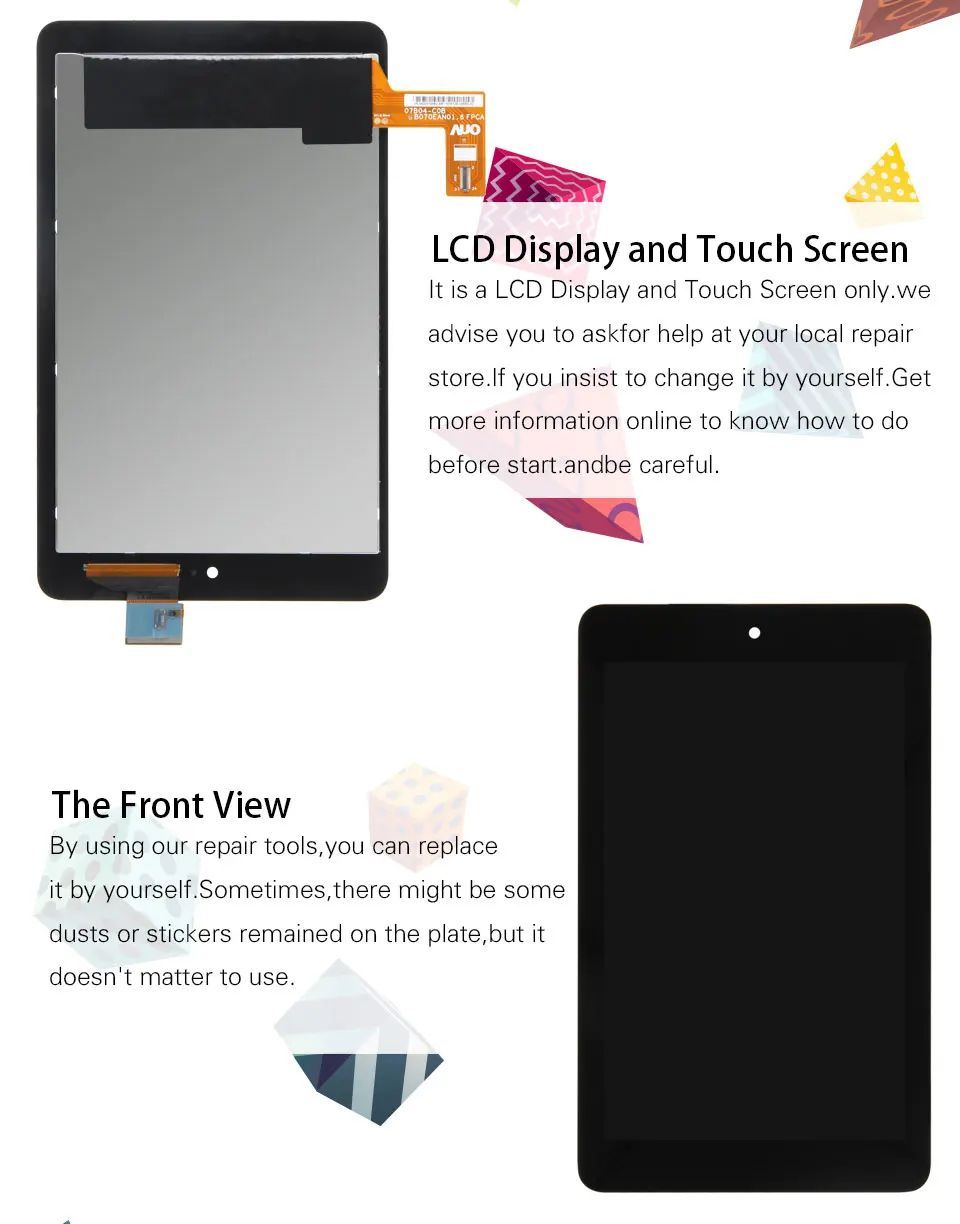 Для Dell Venue 7 T01C 3740 ЖК-дисплей+ сенсорный экран дигитайзер сенсорная панель стекло полная сборка планшет PC запасные части