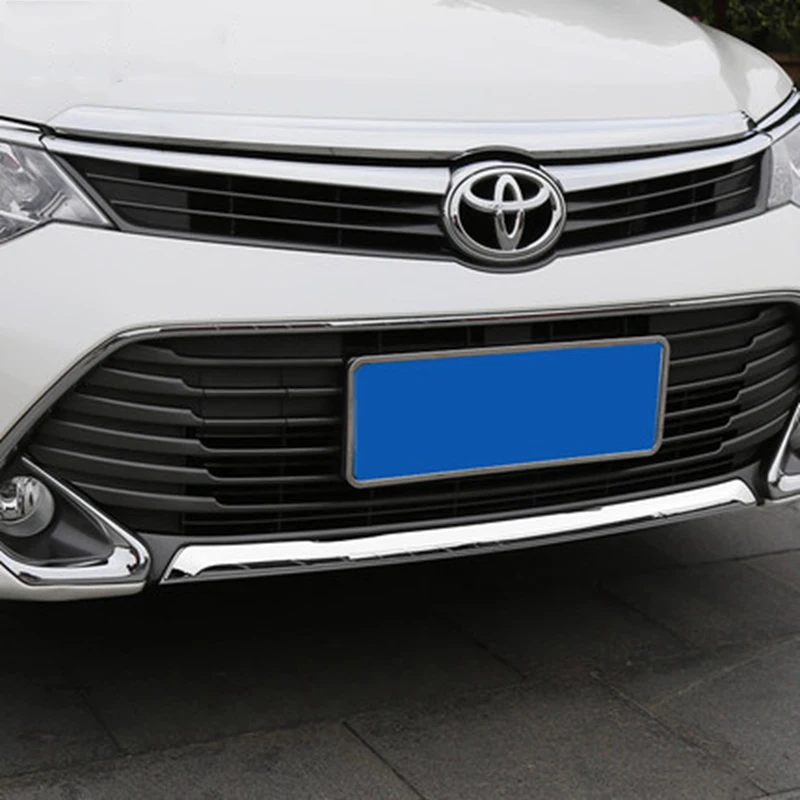 Для Toyota Camry не подходит американская модель автомобиля внешняя ABS хромированная нижняя крышка переднего бампера отделка бар украшения 1 шт
