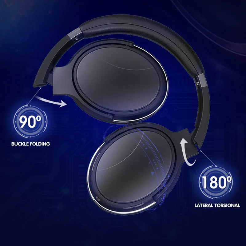 FDBRO Bluetooth Hi-Fi стерео наушники с пассивным Шумоподавлением беспроводные Bluetooth наушники Складная гарнитура с микрофоном для телефона